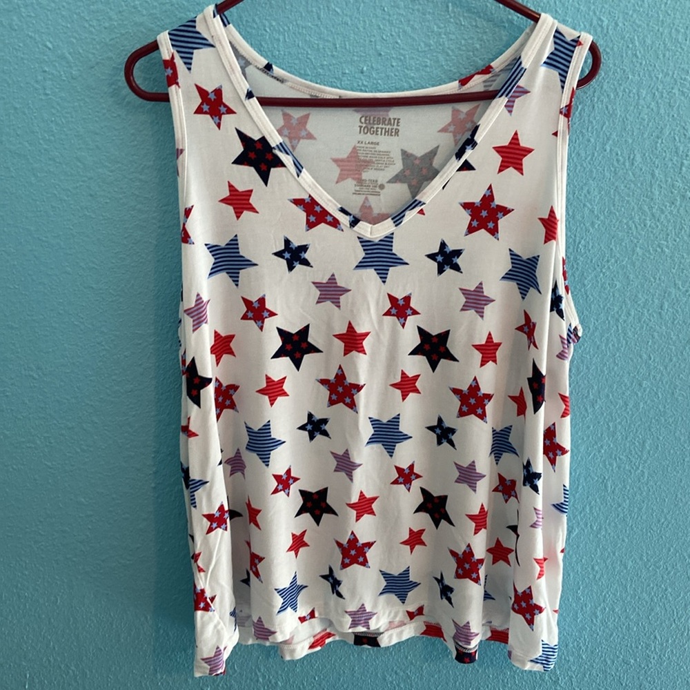 Americana V-Neck Tank Top XXL - Picture 2 of 7